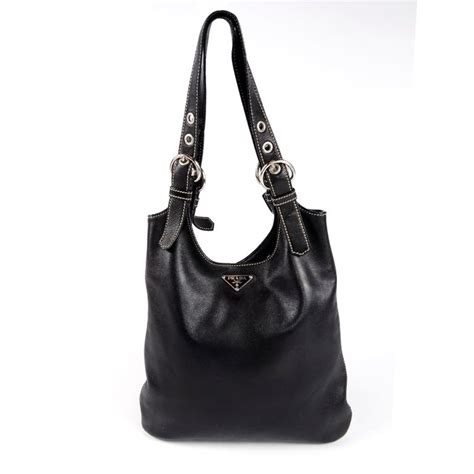 prada handbag black leather hobo buckles|prada hobo bag price.